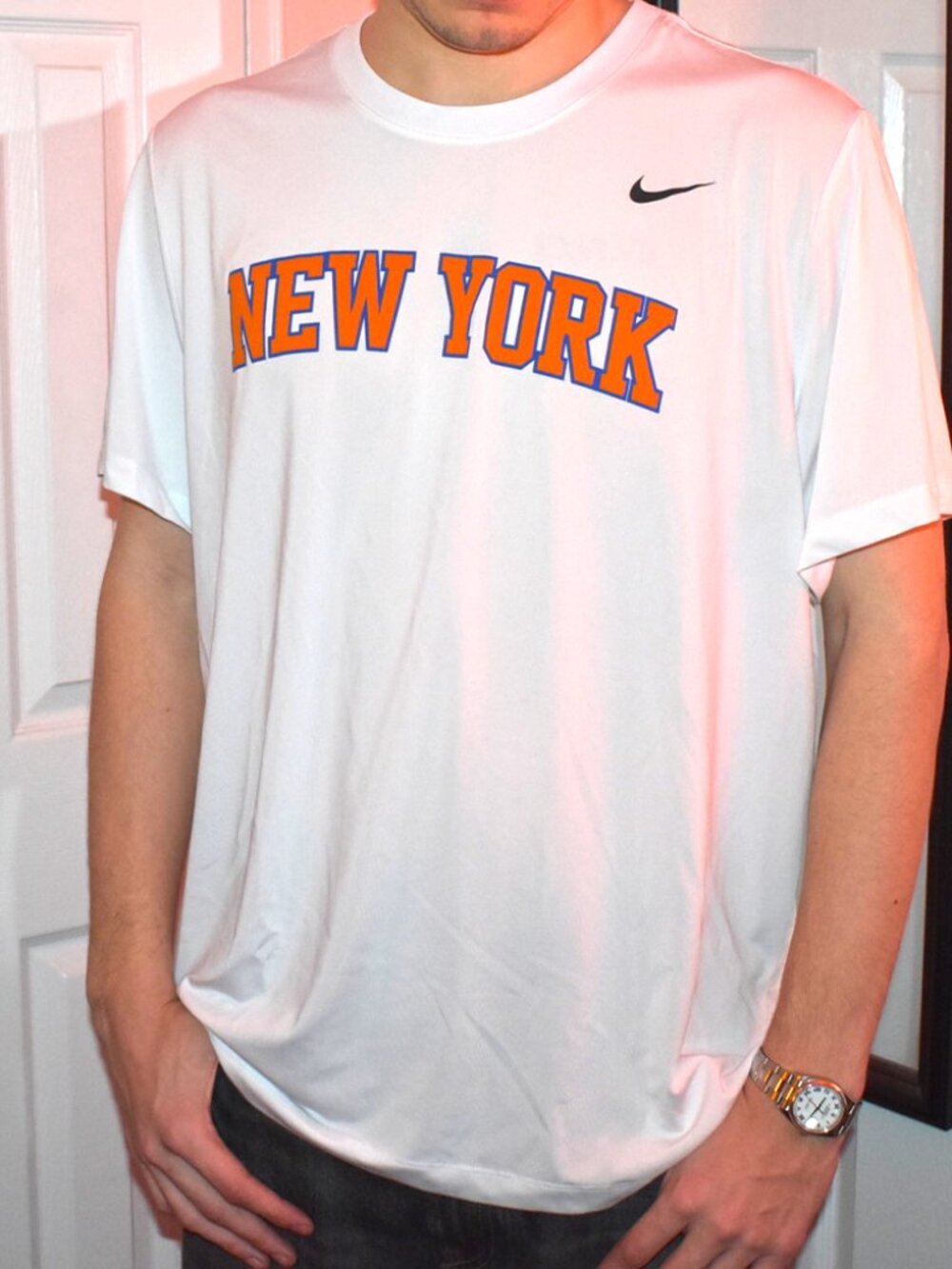 official NBA new york knicks training center white tee shirt 🏀 (Men’s SIZE XXL)